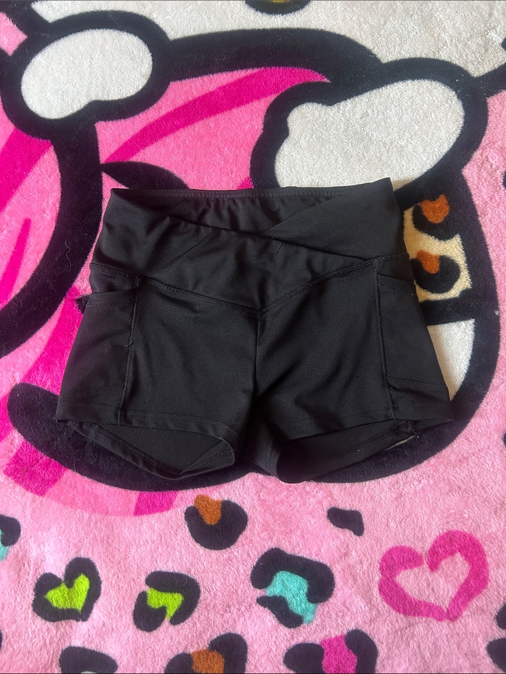 Black High Waisted Spandex Shorts